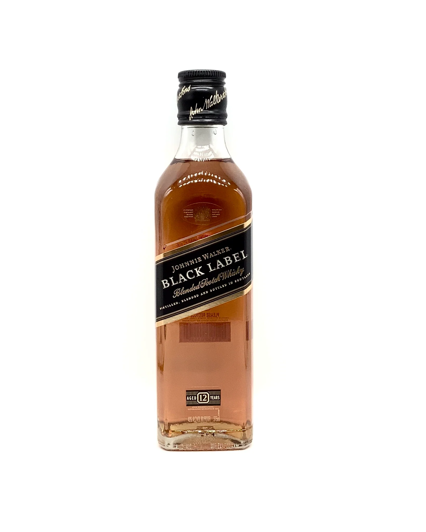 Johnnie Walker Black Label 12 Year Blended Scotch Whisky 375ml