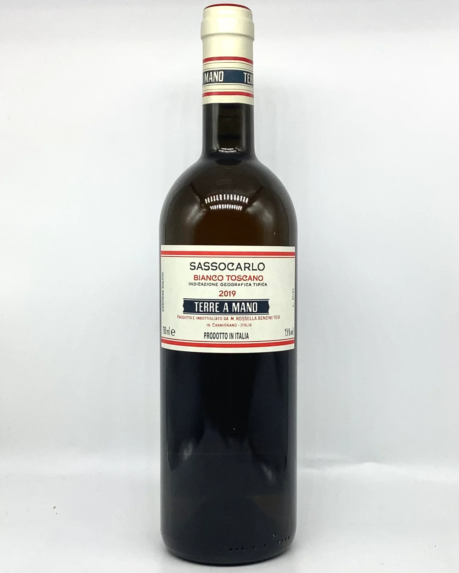 Fattoria di Bacchereto Terre A Mano "Sassocarlo" Bianco Toscano, Tuscany, Italy 2019