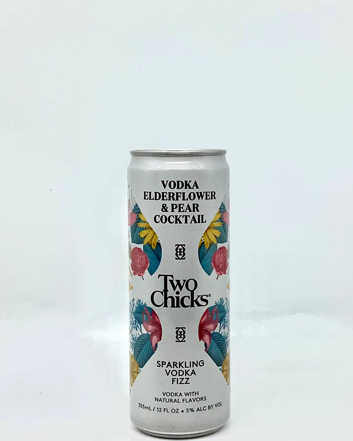 Two Chicks Sparkling Vodka Fizz, Elderflower & Pear 355ml